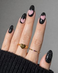 Valentine Nails nude shimmer glazed manicure, almond shape, glossy finish, clean and elegant, Top Nails 3