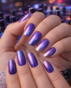 Valentine Nails and February nails at Top Nails 3, long pink coffin nails with heart designs, plaid accent, glossy high shine